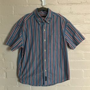 Abercrombie Kids Striped Short Sleeve Dress Shirt - Boys Small